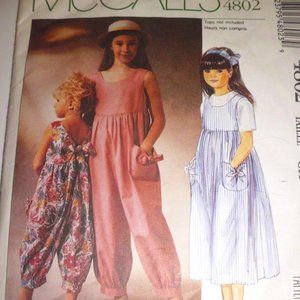Vintage Cutting Sewing Pattern: McCall's Laura Ashley Girls Size CF #4802